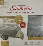 Sunbeam Microplush Soft Queen Electric Heated Blanket With Two Digital Contro.... Fixed Price $53.10.