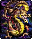 Queen Size Aurora Dragon Psychedelic Look Mink Faux Fur Blanket Super Soft Plush. Fixed Price $69.99.