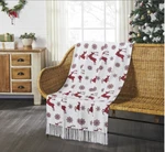 Christmas Reindeer Snowflake Woven Throw Blanket 50X60 Country Farmhouse Holiday. Fixed Price $34.95.