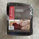 Sunbeam Walnut Heated Plush Throw 60 X 70 3 Settings Hour Auto Off New. Fixed Price $15.00.