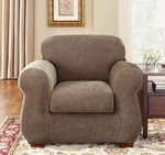 Sure Fit 2PC Stretch Pique Chair Slipcover With Cushion Taupe. Fixed Price $66.39.
