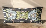 Embroidered Floral Loloi Lumbar Pillow 12" X 27" Cotton W/ Waterfowl Feathers. Fixed Price $45.00.