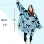 Tirrinia Oversized Blanket Hoodie Sweatshirt Wearable Fleece Pullover For Adults. Fixed Price $52.99.