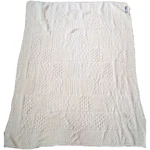 Nwt Aran Crafts 100% Merino Wool Patchwork Knit Throw Blanket 50X60 Cream Irish. Fixed Price $89.00.