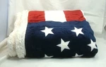 Ukeler Flannel Sherpa Throw American Flag Fleece Blanket. Fixed Price $28.50.