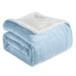 Elegant Comfort Ultra Soft Reversible Flannel Sherpa Blanket - Cozy Silky Fleece. Fixed Price $68.30.