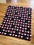 Playboy Bunny Black & Pink Heart Logo Throw Blanket 50X60. Fixed Price $45.00.