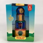 Tolo Stacking Activity Shapes Baby Toy Squeak Ball Mirror Rattle Color Match New. Fixed Price $33.96.