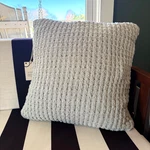 Throw Pillow Sunday Citizen 20X20 Snug Waffle - Color Cloud Gray. Fixed Price $45.00.