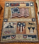 Longaberger Homestead Tapestry Throw Blanket Old Glory America The Beautiful Usa. Fixed Price $49.99.