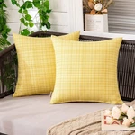 Miulee Outdoor Waterproof Throw Pillow Covers 18" X (pack 2), Yellow. Fixed Price $24.99.