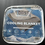 Bliss Bedding Double Sided Cooling Blanket 50"X60" Gray New!. Fixed Price $26.00.