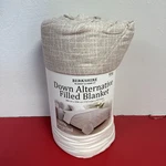 Berkshire Herringbone Down Alternative Filled Blanket King 112"X92" New W/ Tags. Fixed Price $34.95.