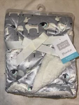 New Hudson Baby Blanket Gray Animals Reversible To White Sherpa Fleece 30"X40". Fixed Price $35.10.