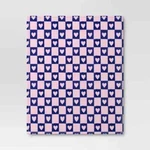 Recycled Poly Printed Heart Check Plush Throw Pink/blue - Room Essentials. Fixed Price $9.03.