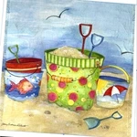 Manual Tropical Beach Fun Throw Blanket Sally Eckman Roberts 50X60 Tapestry New. Fixed Price $39.00.