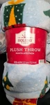 Holiday Time 50" X 60" Trees And Dogs Colored Polyester Plush Throw. Fixed Price $12.99.