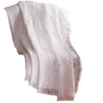 Manual 46X60 Basketweave Heart Cotton Throw Blanket Double Layer White. Fixed Price $68.61.