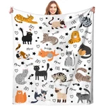 Cute Cat Blanket Animals Pet Pattern Gifts For Lovers 50X40 Soft Flannel. Fixed Price $25.85.