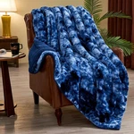 Newcosplay Super Soft Faux Fur Throw Blanket For Couch Indigo Fuzzy Plush War.... Fixed Price $57.36.