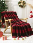 Zonli Christmas Red Plaid Blanket For Couch,super Soft Cozy Decorative Throw .... Fixed Price $27.69.