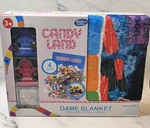 Hasbro Candy Land Game Blanket, 60X90", 2024, W/ Character Movers, New. Fixed Price $34.99.