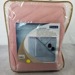 Shavel Electric Blanket Twin Reversible Micro Flannel To Sherpa Rose Pink. Fixed Price $125.00.