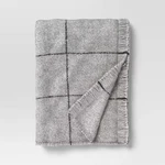 Windowpane Boucle Throw Blanket Cray/charcoal - Threshold. Fixed Price $11.04.