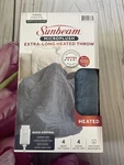 Sunbeam Microplush Extra Long Heated Throw 50 X70 Blue. Fixed Price $28.00.