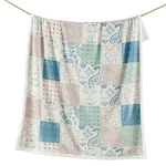 Indigo Hill By Hiend Accents Sherpa Throw Blanket, Bandana Patchwork Paisley. Fixed Price $56.00.
