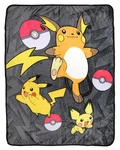 Pokemon Pikachu Evolutions Throw Blanket 46" X 60" Soft Fleece. Fixed Price $34.99.