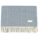 Sferra Celine Herringbone, 100% Cotton Throw Blanket - Cadet. Fixed Price $99.95.