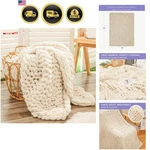 Chunky Throw Blanket For Couch, 40X60 Inches, 100% Hand Knitted With Thi.... Fixed Price $61.59.