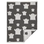 Ikea Kustfyr Throw Flying Ghosts 100% Cotton White/black 51" X 67" New. Fixed Price $33.11.