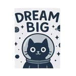 Velveteen Plush Blanket Cat Astronaut Dream Big. Fixed Price $52.00.