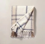 Soft Woven Plaid Throw Blanket Sour Cream/blue - Hearth & Hand With Magnolia New. Fixed Price $40.00.