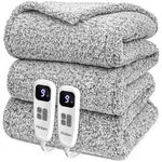Stay Warm All Night - Queen Heated Blanket Dual Control 6 Levels. Fixed Price $179.99.