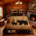 Feelyou Bear Comforter Set Queen Size Farmhouse Wild Animal Retro C.... Fixed Price $86.77.