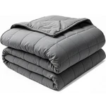 Gray Solid Weighted Blanket Adults Bedroom Rectangular Shape Comfort Sleep. Fixed Price $25.00.