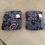Qty: 2 Vera Bradley Haymarket Paisley Plush Fleece Travel Blankets-nwt. Fixed Price $75.00.