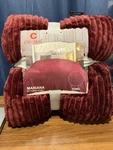 Citi Mall Mariana King Size Soft Flannel Blanket Burgundy 100% Polyester. Fixed Price $46.86.