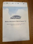 Sunflower Queen Size Down Alternative Filling Cotton Comforter White New Box. Fixed Price $29.99.