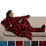 Wearable Blanket With Foot Pocket Sleeves Soft Fleece Wrap Gifts Sofa Couch Tv. Fixed Price $23.99.