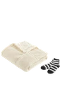 Chic Home Snuggle Wearable Blanket & Sock Set (pedra, Beige). Fixed Price $34.99.