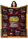 True Crime Junkie Watching Throw Blanket Sherpa 50" X 60". Fixed Price $24.99.