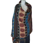 Tribal Shawl/throw Yak + Sheep Blend Handloomed Reversible Red & Sand. Fixed Price $47.00.