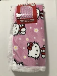 Nwt Sanrio Hello Kitty Pink 46X60" Reversible Sherpa Throw Blanket Daises Dots. Fixed Price $52.00.