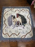 Dog Pug Tapestry Blanket Fringe Throw Afghan Decor 60 X 50 Lover Read. Fixed Price $33.00.