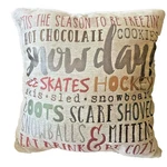 Christmas Throw Pillow Snow Holiday Home Bedding Sofa Accent 18X18 New. Fixed Price $24.99.