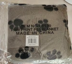 Paw Print Pet Ultra-soft Fleece Lap Blanket, 37 X 30 Olive Green. Fixed Price $5.20.
